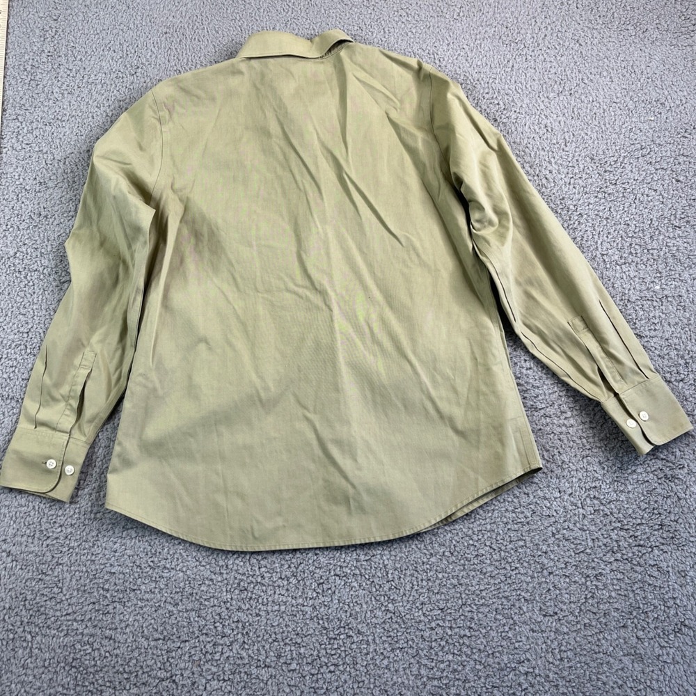 Eddie Bauer Womens Button Up Top Medium Green Casual Neutral‎ Y2K Casual No Iron - Picture 2 of 8